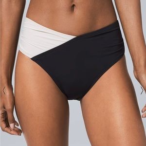 WHBM White House Black Market Two-Tone High-Waist Wrap Bikini Bottom size S